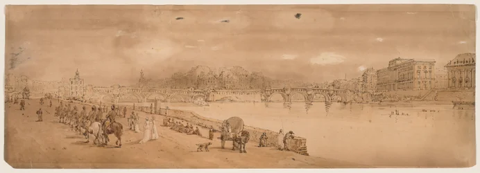Eine Auswahl von zwanzig der malerischsten Ansichten in Paris: Ansicht von Pont Neuf und der Münze