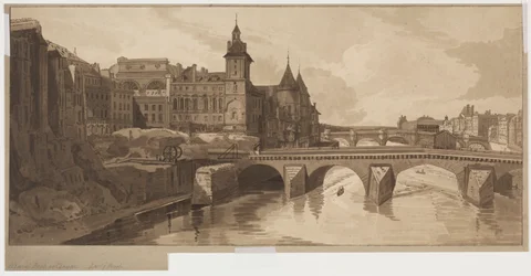 Eine Auswahl von zwanzig der malerischsten Ansichten in Paris: Blick auf Pont au Change