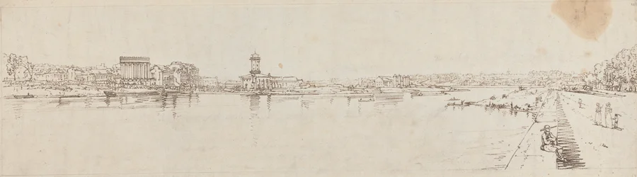 Blick auf das Dorf Chaillot vom Pont de la Concorde