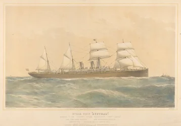 Dampfschiff Austral der Orient Steam Navigation Company Limited, ca. 1868-74
