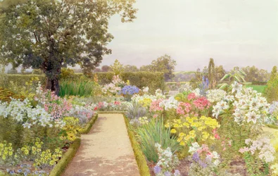 Die Lilienrabatte in Great Tangley Manor, Surrey
