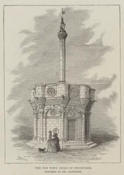 Das alte Stadtkreuz von Edinburgh, restauriert von Mr. Gladstone