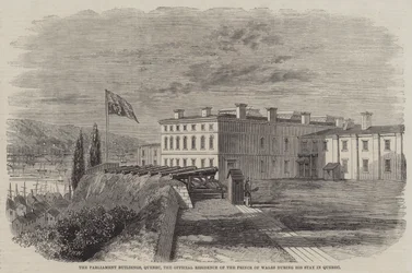 Die Parlamentsgebäude, Quebec, die offizielle Residenz des Prinzen von Wales während seines Aufenthalts in Quebec