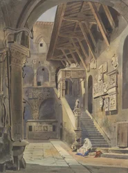 Hof des Bargello, Florenz, 1839