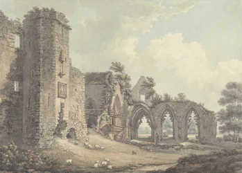 Die Ruinen des Colleges von Lincluden, in der Nähe von Dumfries