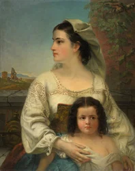 Italienische Mutter und Kind
