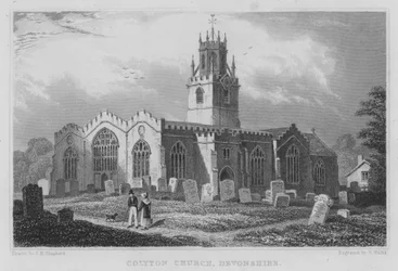 Colyton Kirche, Devonshire (Gravur)