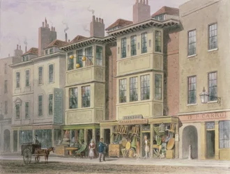 Alte Häuser auf der Ostseite der Grays Inn Lane, Blick nach Norden von Holborn.