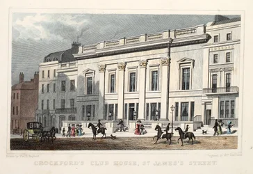 Crockfords Club House, St. James Street. Veröffentlicht 1828