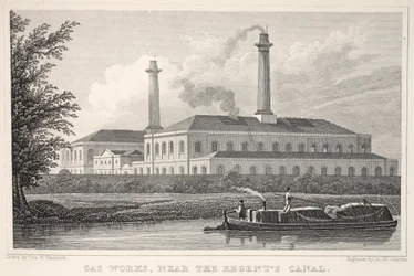 Gaswerke, nahe dem Regents Canal, aus 