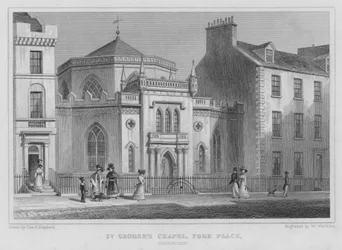 St. Georgs Kapelle, York Place, Edinburgh (Gravur)