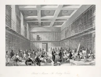 Der Lesesaal und die Bibliothek im British Museum, aus 
