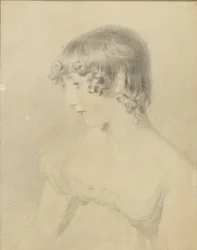 Büste von Susan Bloxam, im Profil nach links gedreht, 1818