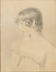Büste von Susan Bloxam, im Profil nach links gedreht, 1818
