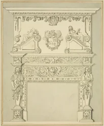 Kamin in einem Haus in Lewin