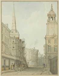 Teil der Corn Street und Wine Street