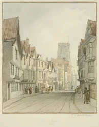 Temple Street, mit Blick auf den Turm der Temple Church