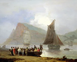 Überfahrt mit der Fähre in Teignmouth, 1821