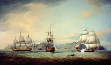 Ostindienfahrer Ceres vor St. Helena, 1788