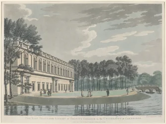 Die Ostfassade der Bibliothek des Trinity College