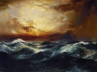 Sonnenuntergang nach einem Sturm