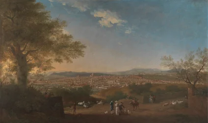 Ein Panoramablick auf Florenz von Bellosguardo