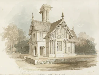 Blithfield - Lodge im Bagot Park: Aquarell