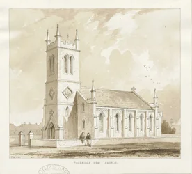 Cobridge Kirche (Feder- und Waschzeichnung)