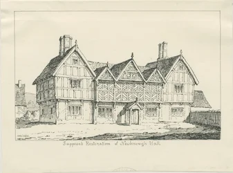 Newborough Hall: Federzeichnung, 1836