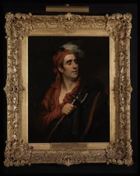 Porträt des indianischen Häuptlings Tyroninhokarawen, bekannt in der britischen Armee unter dem Namen Captain (jetzt Major) Norton