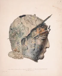 Zeichnung des Ribchester-Helms