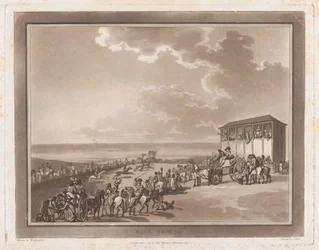 Rennbahn Ein Ausflug nach Brighthelmstone, 1. Juni 1790. Schöpfer: Thomas Rowlandson, Samuel Alken