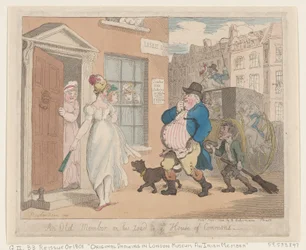 Ein altes Mitglied auf dem Weg zum House of Commons, 1. September 1802