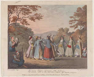 So viele Figuren, Tanzen schlägt vor, wie Wellen auf dem Meer rollen, wenn der Sturm tobt, 31. Juli 1804