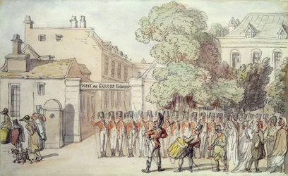 Französische Soldaten auf Parade