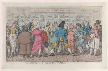 Les Musards de la Rue du Coq à Paris Dawdlers der Rue Coq, ca. 1810