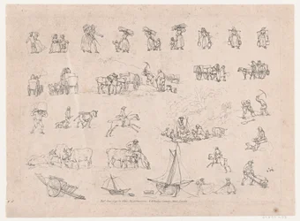 Tafel 2, Umrisse von Figuren, Landschaften und Vieh... für Lernende, 1. Juni 1790