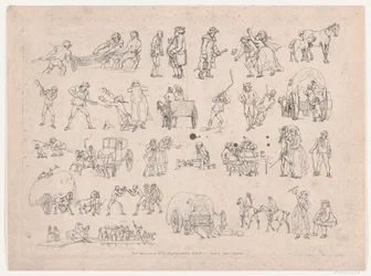 Tafel 4, Umrisse von Figuren, Landschaften und Vieh... für Lernende, März 8, 1790
