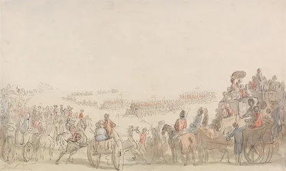 Überprüfung der leichten Kavallerie-Freiwilligen auf Wimbledon Common
