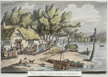 Rowlandsons Skizzen aus der Natur: Ansicht in der Nähe von Newport, Isle of Wight