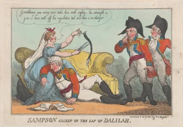 Samson schläft auf dem Schoß von Dalilah, 19. März 1809