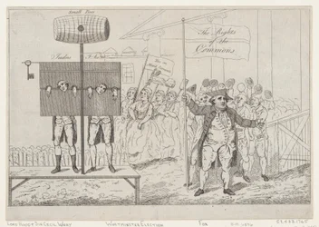 Sir Cecil Wray im Pranger, 7. Mai 1784