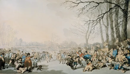 Schlittschuhläufer auf der Serpentine