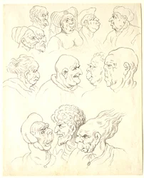 Studien grotesker Köpfe
