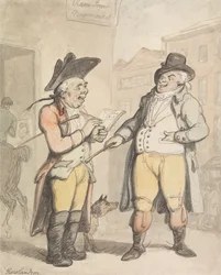 Der Buchmacher und sein Kunde vor dem Ram Inn, Newmarket