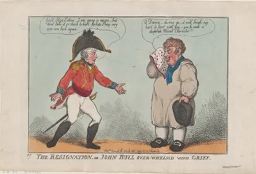 Der Rücktritt oder John Bull von Trauer überwältigt, 24. März 1809, 24. März 1809