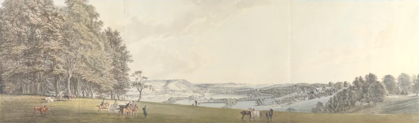 Eine Ansicht von Boxhill vom Norbury Park, Surrey