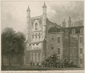 Nordostansicht des Unterhauses nach einer Zeichnung von Thomas Sandby RA