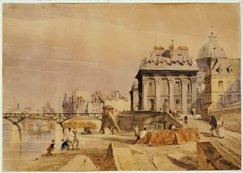 Das Institut und die Pont des Arts, Paris, 1828