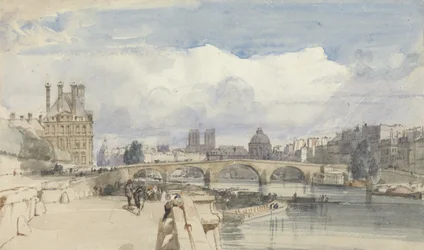 Le Pont Royal, Paris, ca. 1828